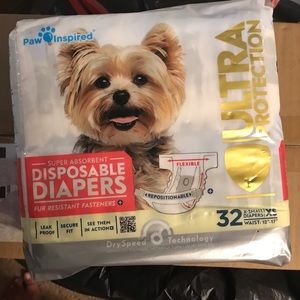 Paw inspired dog diapers